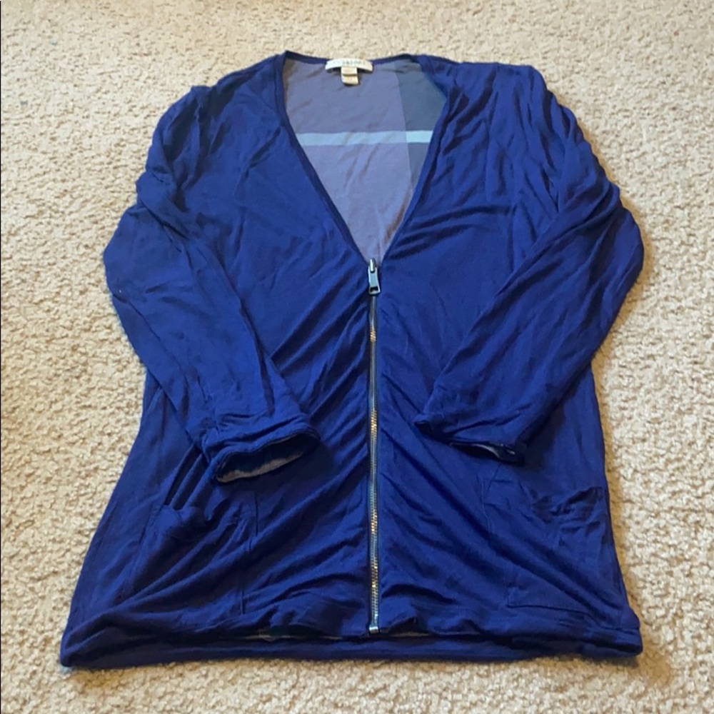Burberry Reversible Zip Up Cardigan